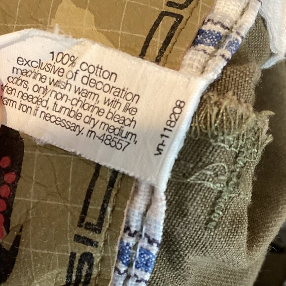 Sideout Mens Shorts Sz 32 Khaki Green  100% Cotton Mid-rise 274C - Picture 5 of 5